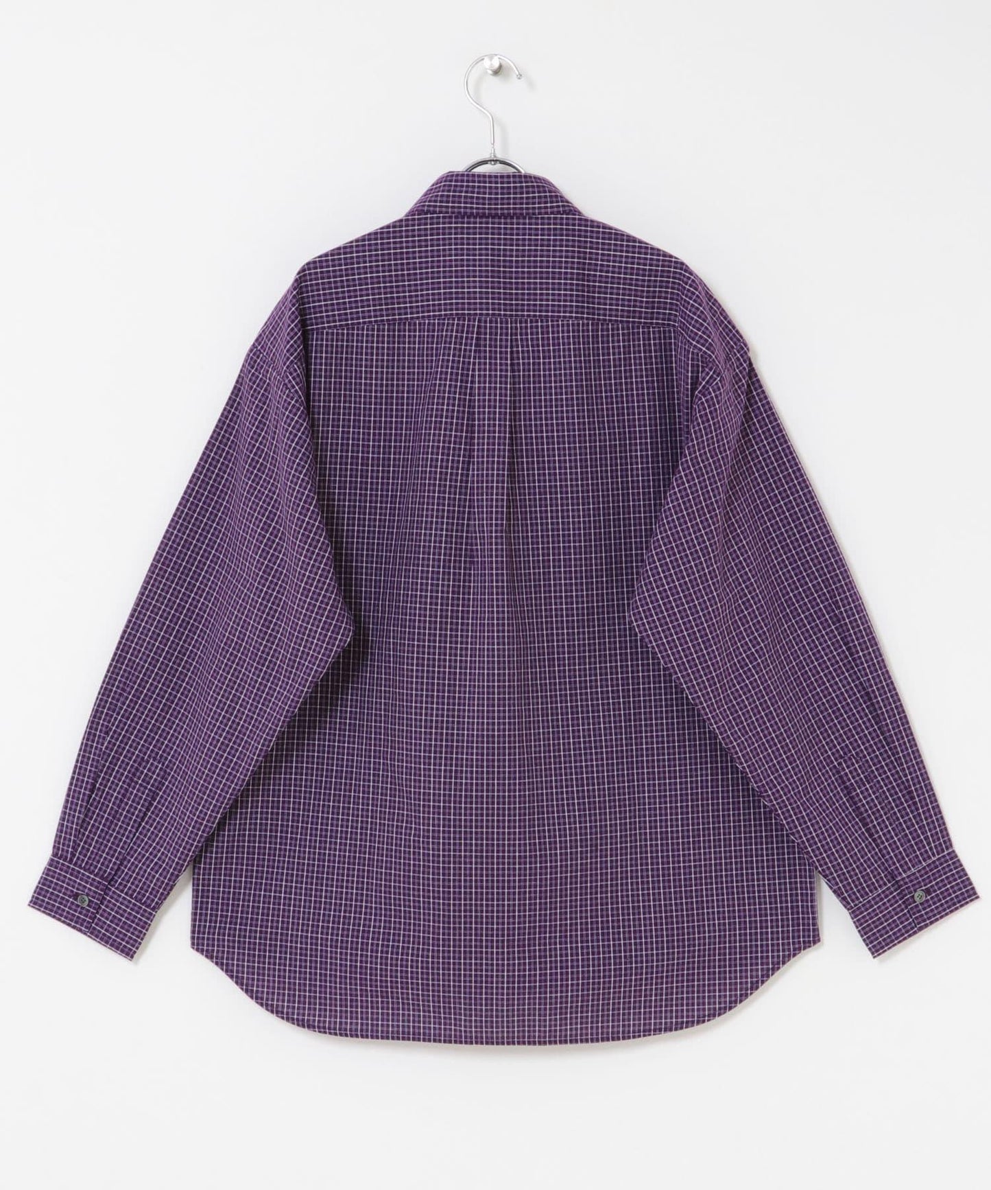 微格紋長袖襯衫