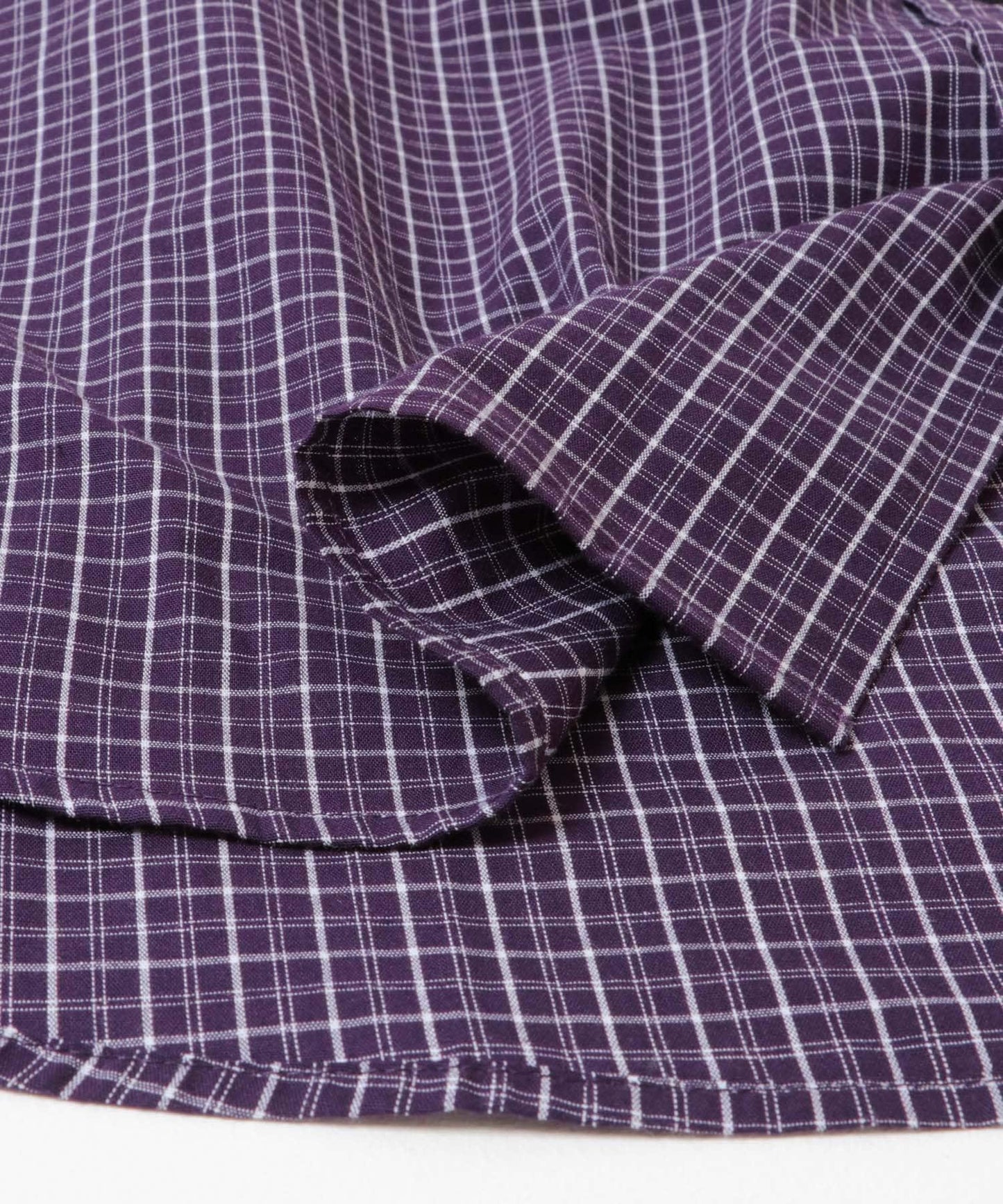 微格紋長袖襯衫