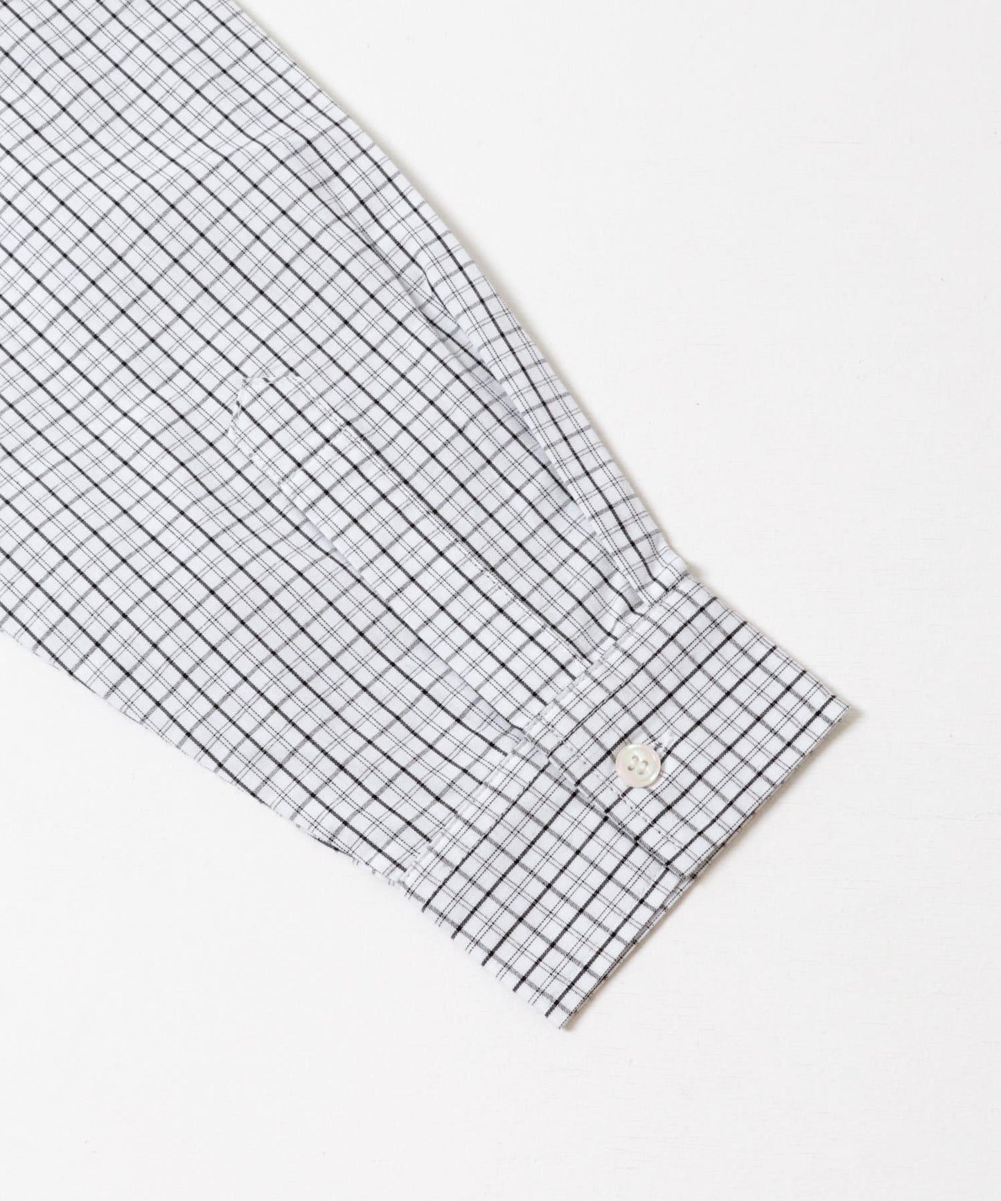 微格紋長袖襯衫