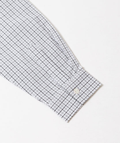 微格紋長袖襯衫