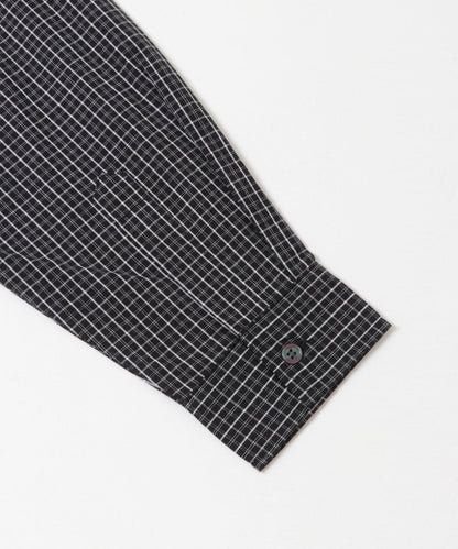 微格紋長袖襯衫