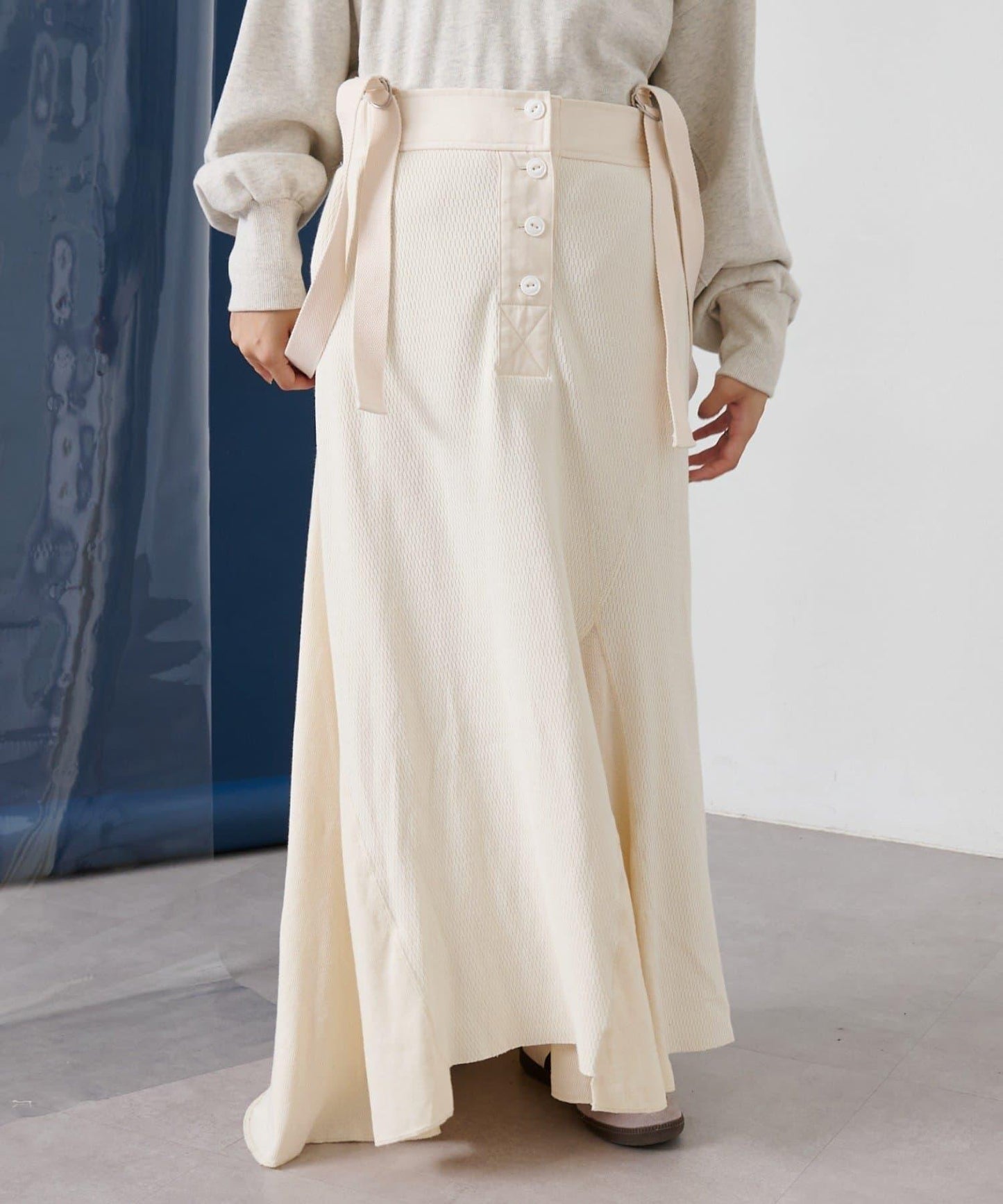 【CIAOPANIC TYPY】拼接華夫格連衣裙