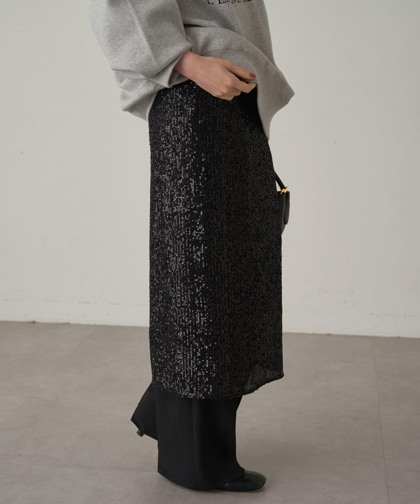 【Loungedress】亮片開叉半身裙