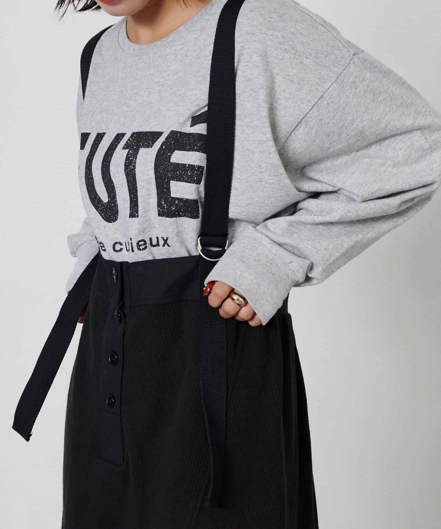 【CIAOPANIC TYPY】拼接華夫格連衣裙