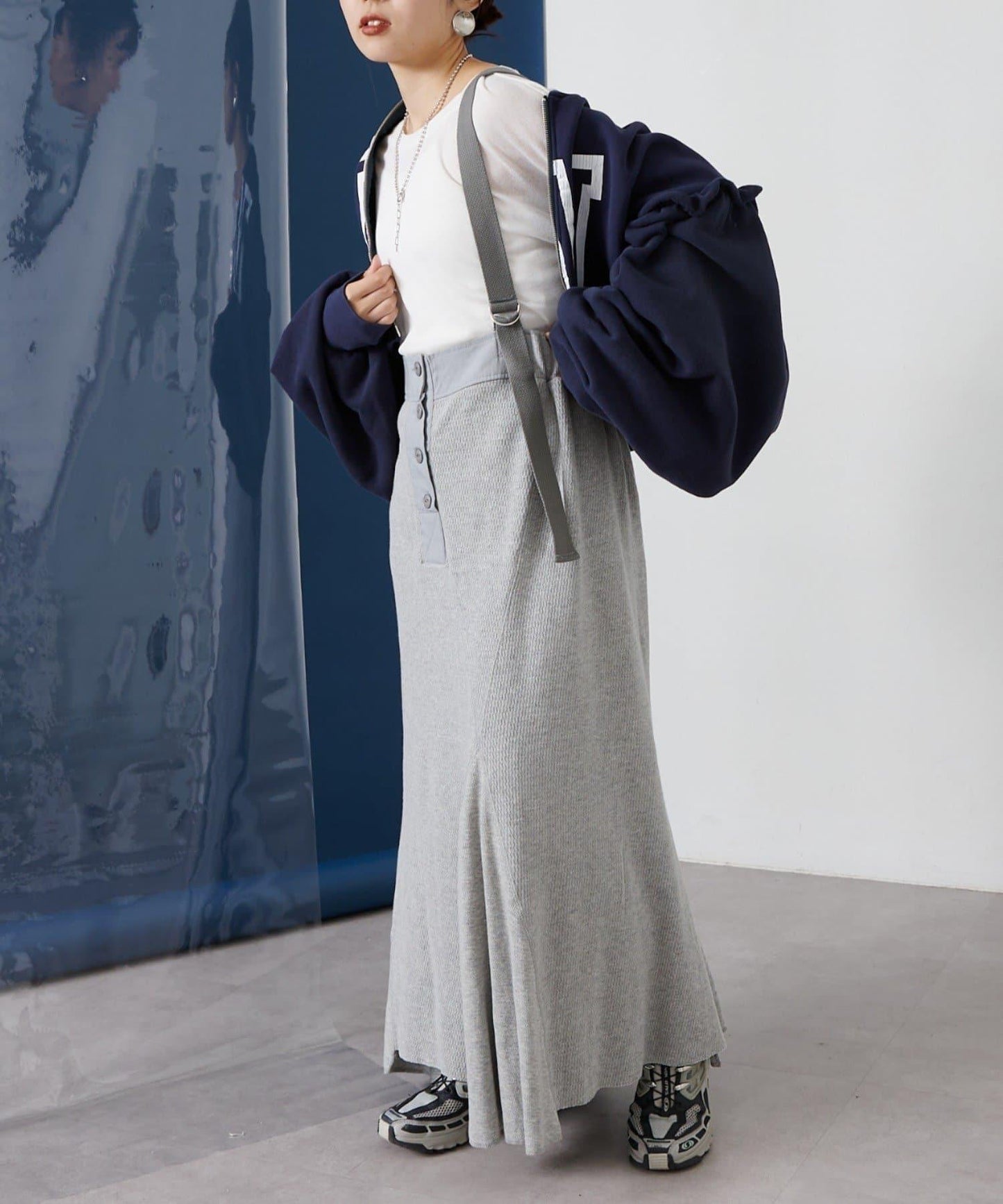 【CIAOPANIC TYPY】拼接華夫格連衣裙