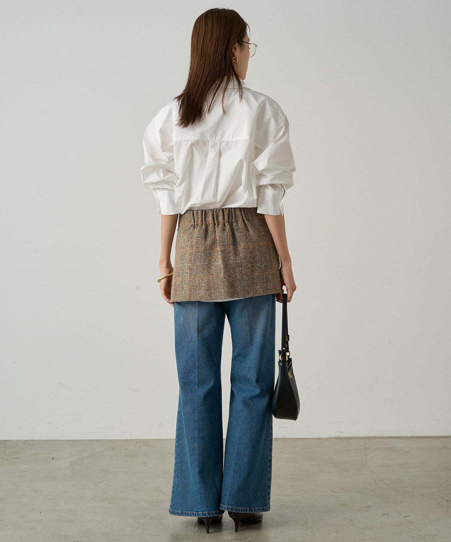 【Loungedress】裹身羊毛半身裙