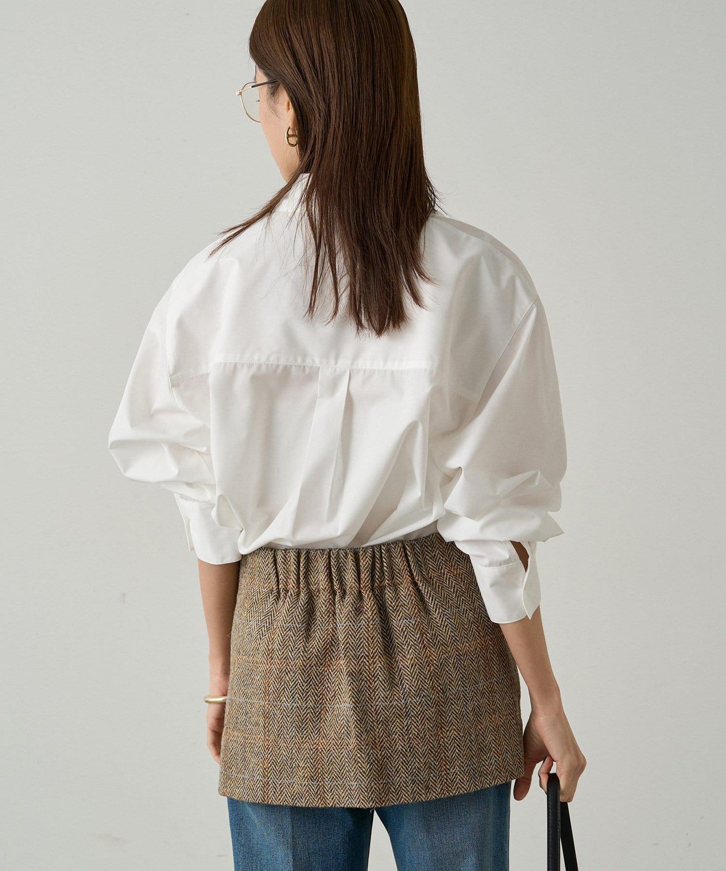 【Loungedress】裹身羊毛半身裙