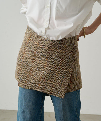 【Loungedress】裹身羊毛半身裙