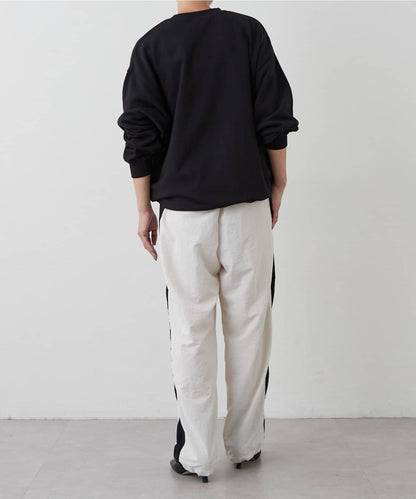 【earthy_】尼龍拼接休閒褲