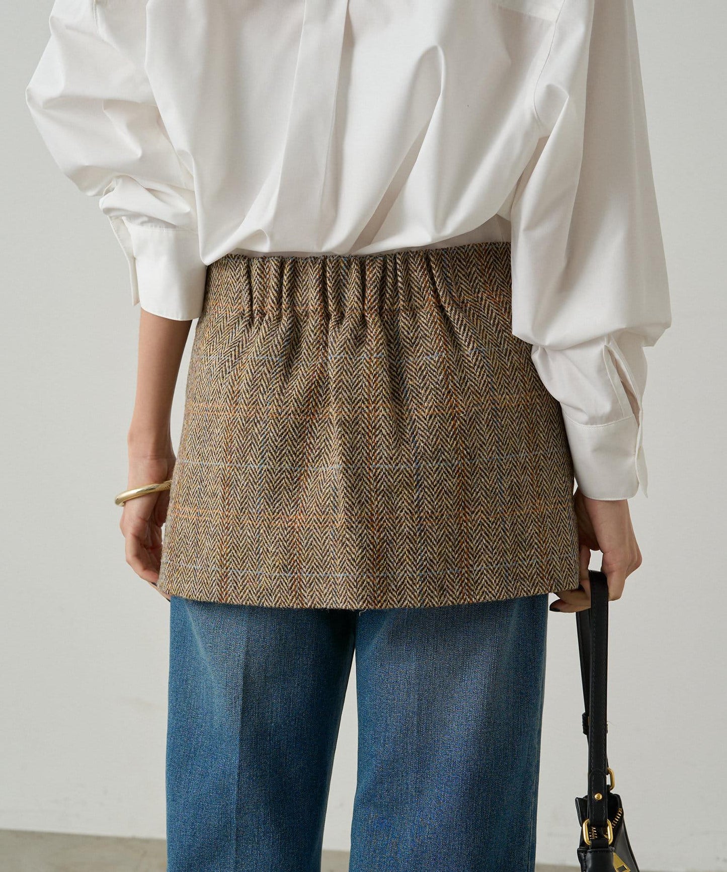 【Loungedress】裹身羊毛半身裙