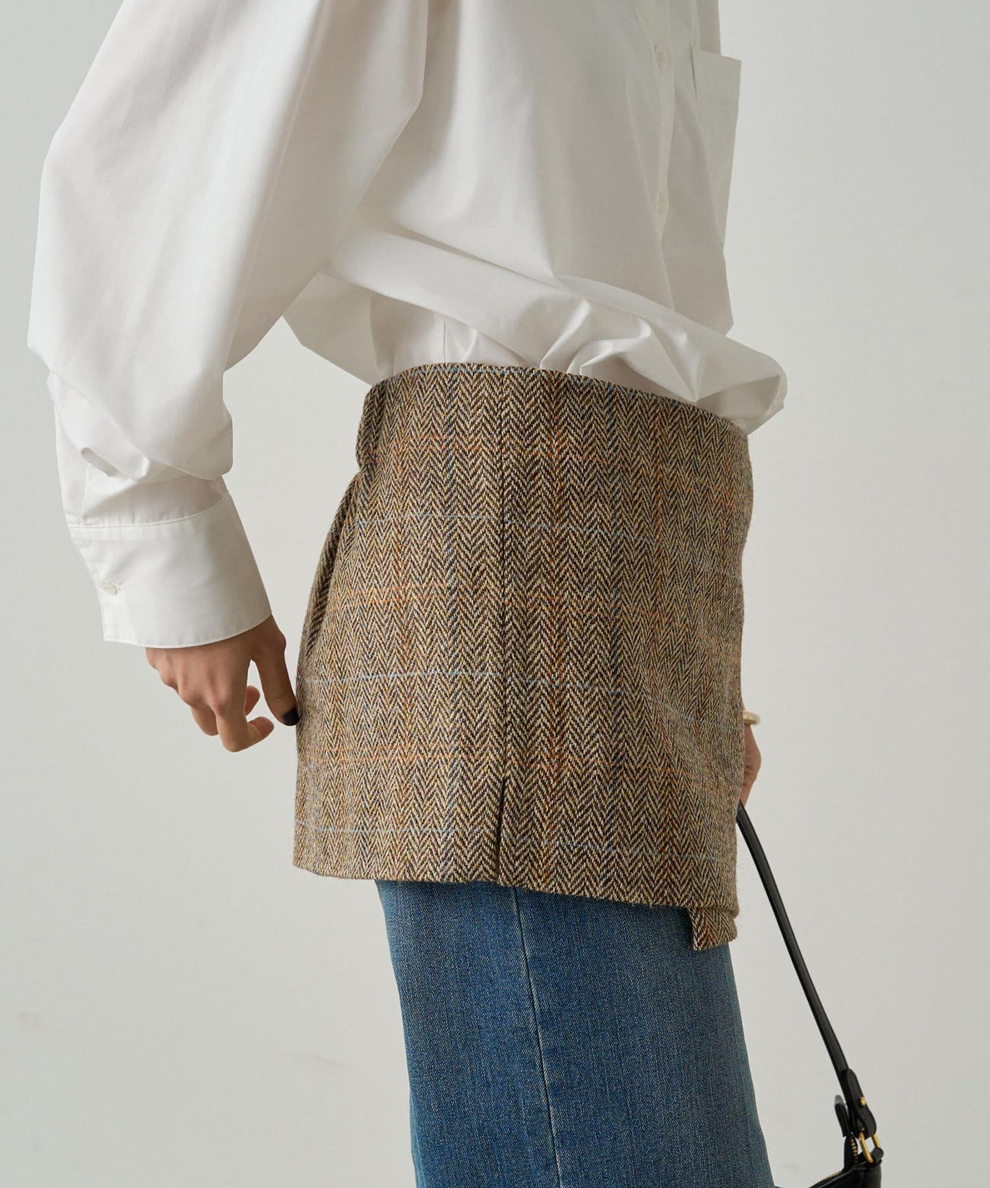 【Loungedress】裹身羊毛半身裙