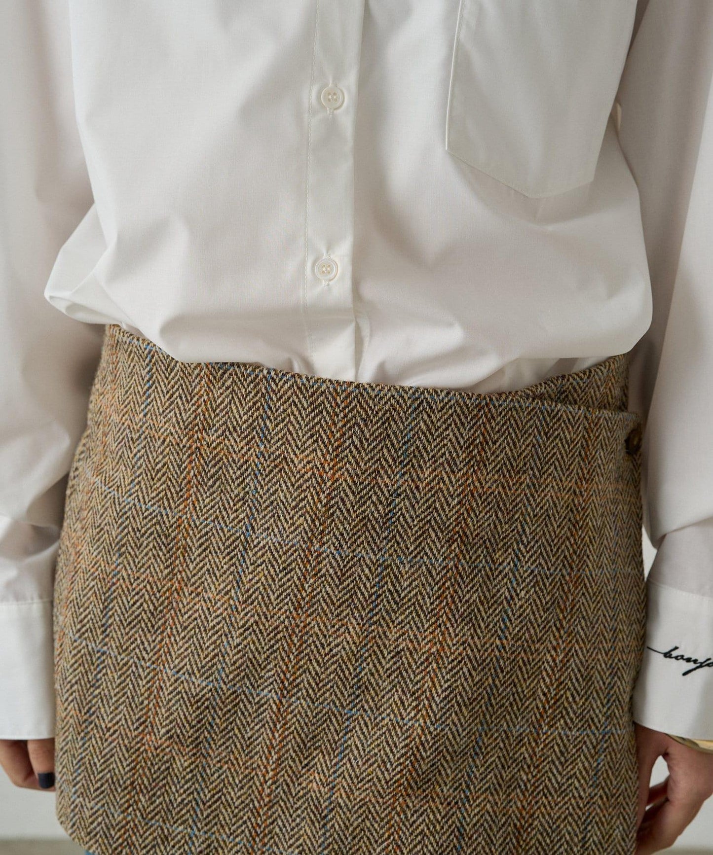 【Loungedress】裹身羊毛半身裙