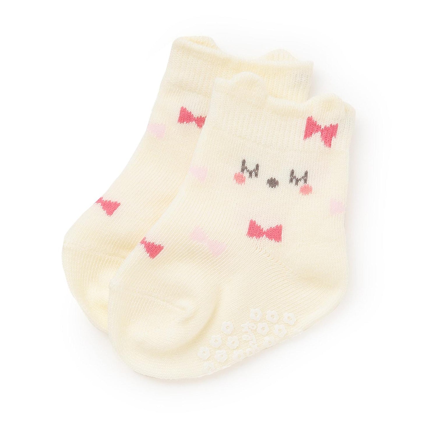 蝴蝶結圖案嬰兒襪