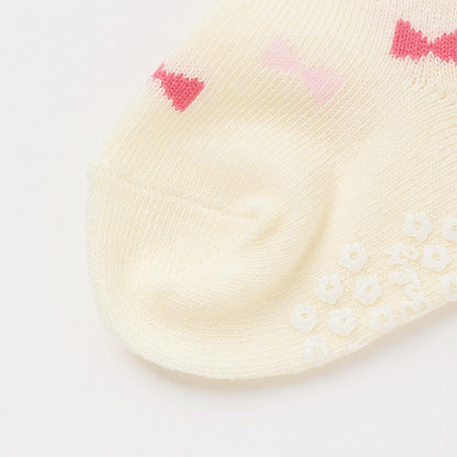 蝴蝶結圖案嬰兒襪