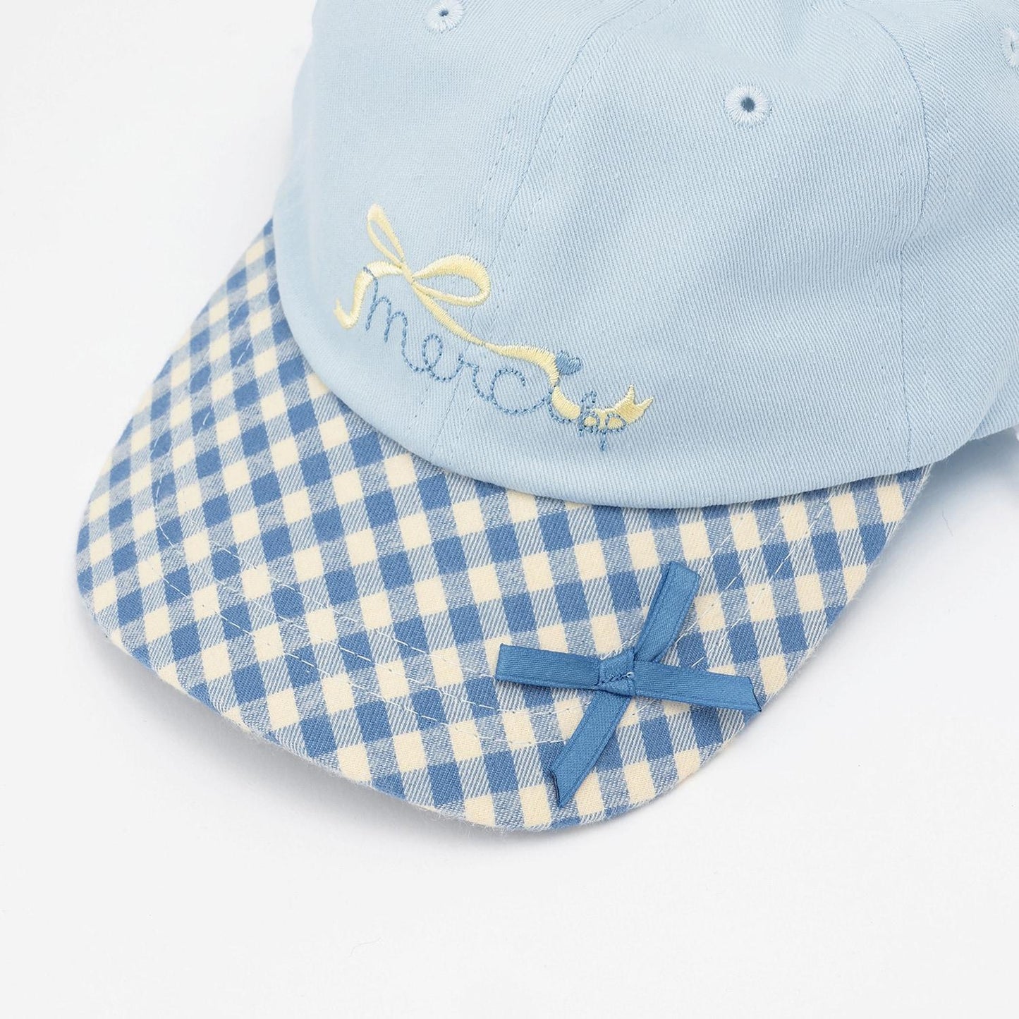 格紋帽簷標誌棒球帽