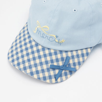 格紋帽簷標誌棒球帽