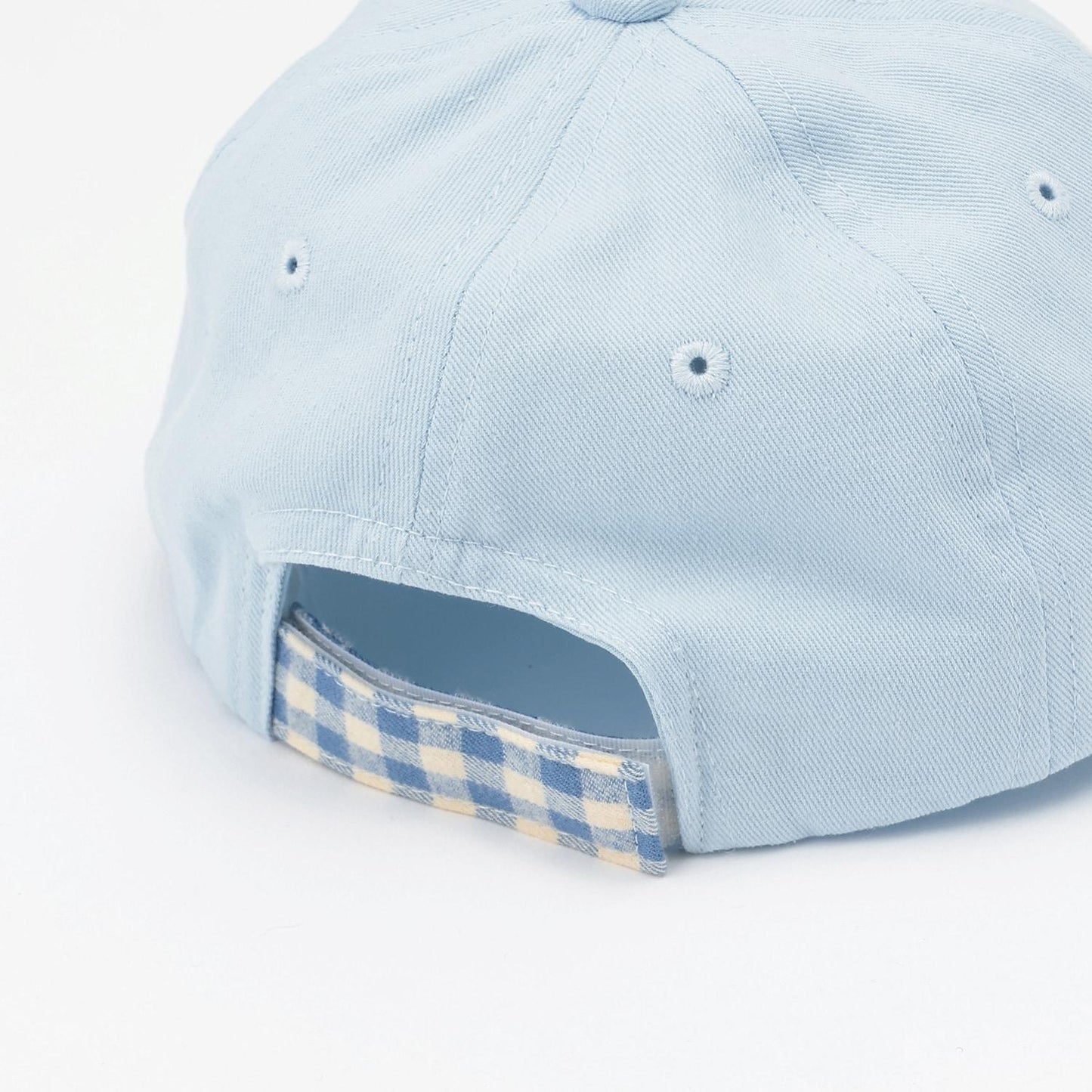 格紋帽簷標誌棒球帽