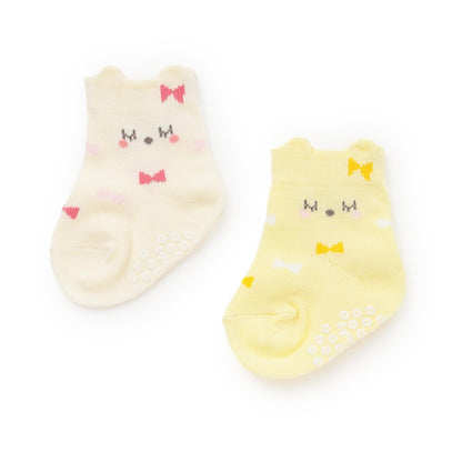 蝴蝶結圖案嬰兒襪