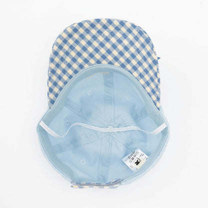 格紋帽簷標誌棒球帽