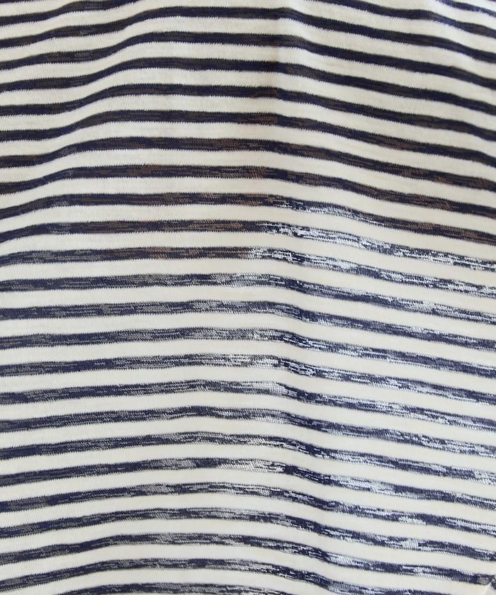 透視條紋長袖T恤