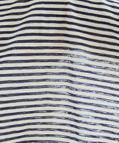 透視條紋長袖T恤