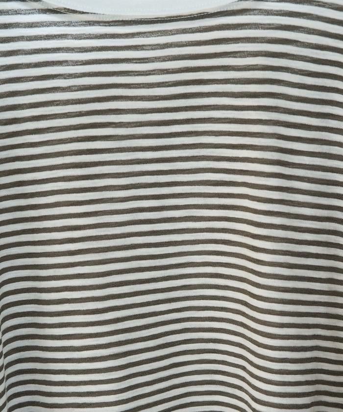 透視條紋長袖T恤