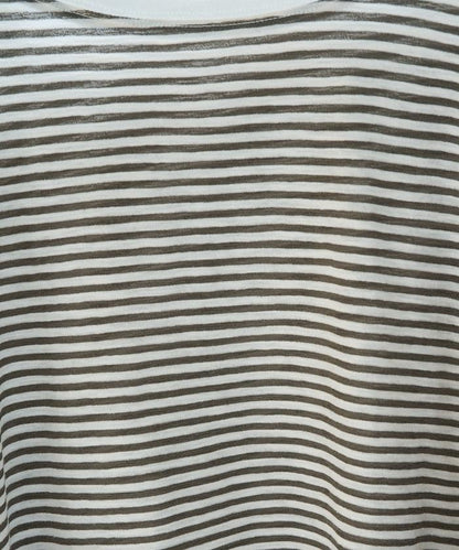 透視條紋長袖T恤