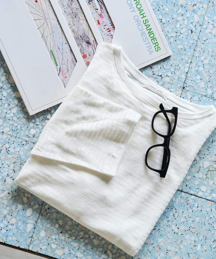 透視條紋長袖T恤