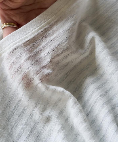 透視條紋長袖T恤