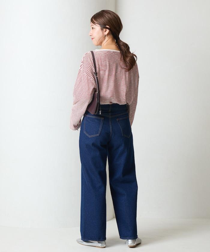 透視條紋長袖T恤