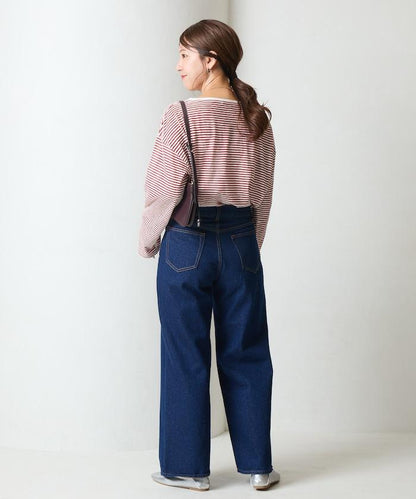 透視條紋長袖T恤