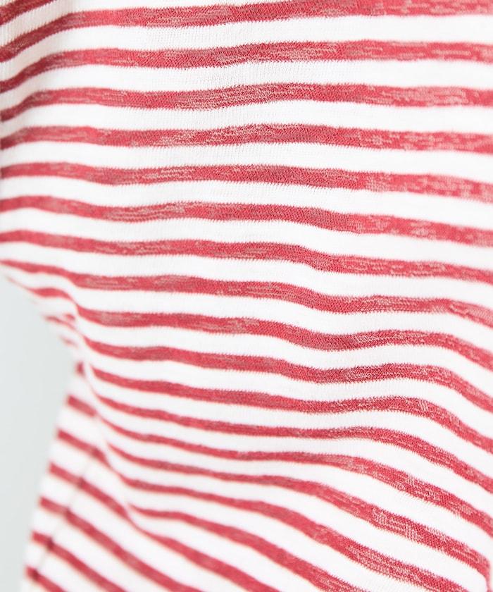 透視條紋長袖T恤