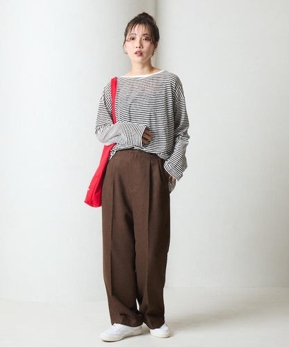 透視條紋長袖T恤