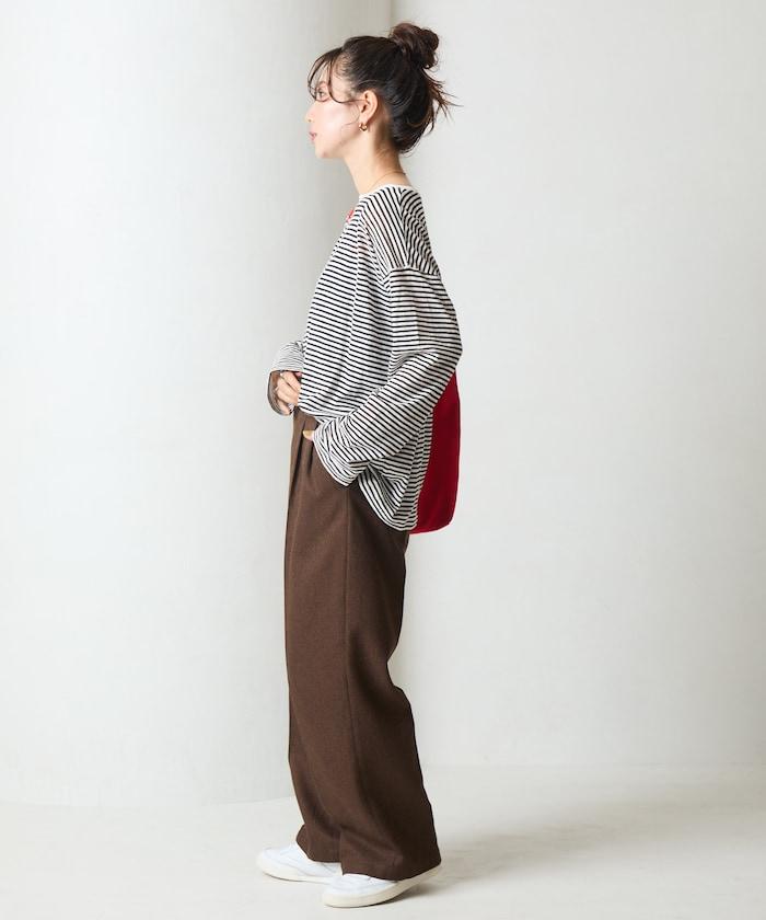 透視條紋長袖T恤