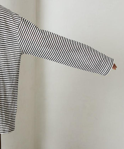 透視條紋長袖T恤