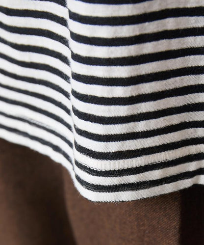 透視條紋長袖T恤