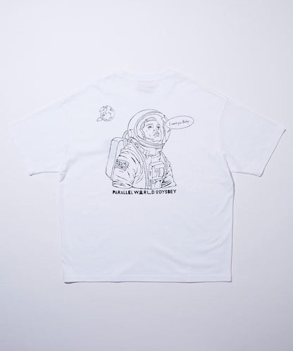 PARALLEL WORLD ODYSSEY ASTROMAN印花T恤