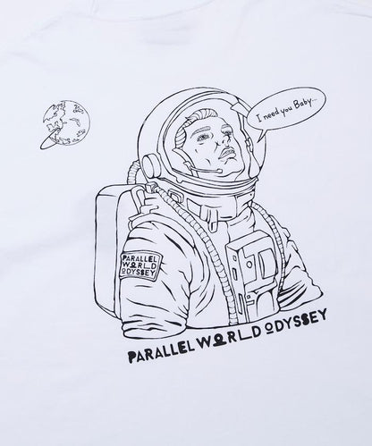 PARALLEL WORLD ODYSSEY ASTROMAN印花T恤