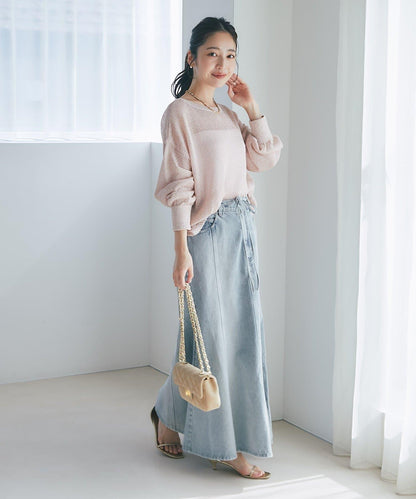 蝴蝶結牛仔美人魚長裙