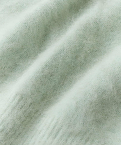 【miki監修】毛絨羊毛羊絨混紡一字肩針織衫