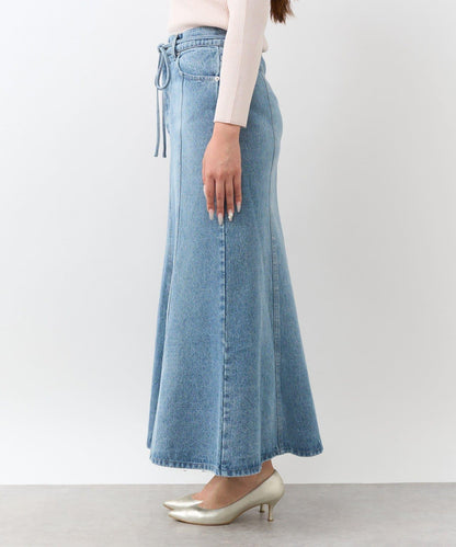 蝴蝶結牛仔美人魚長裙