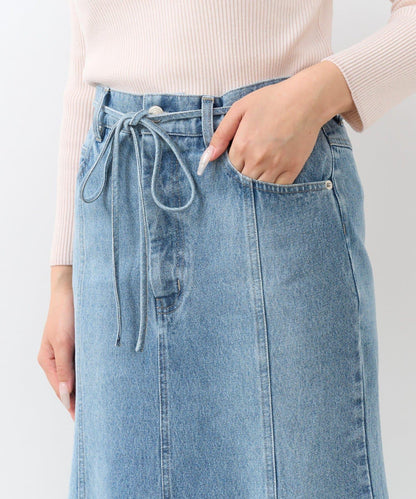 蝴蝶結牛仔美人魚長裙