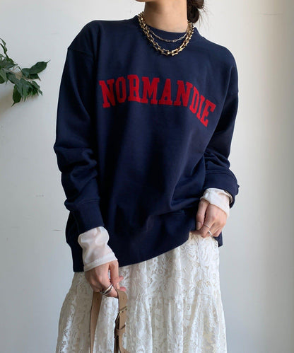 NORMANDIE衛衣內襯背部拉鍊套頭衫