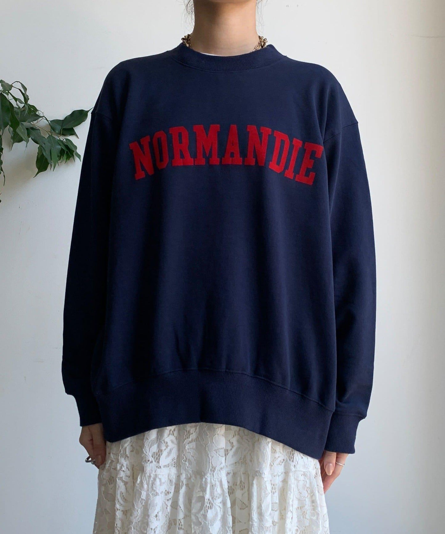 NORMANDIE衛衣內襯背部拉鍊套頭衫