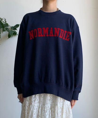 NORMANDIE衛衣內襯背部拉鍊套頭衫