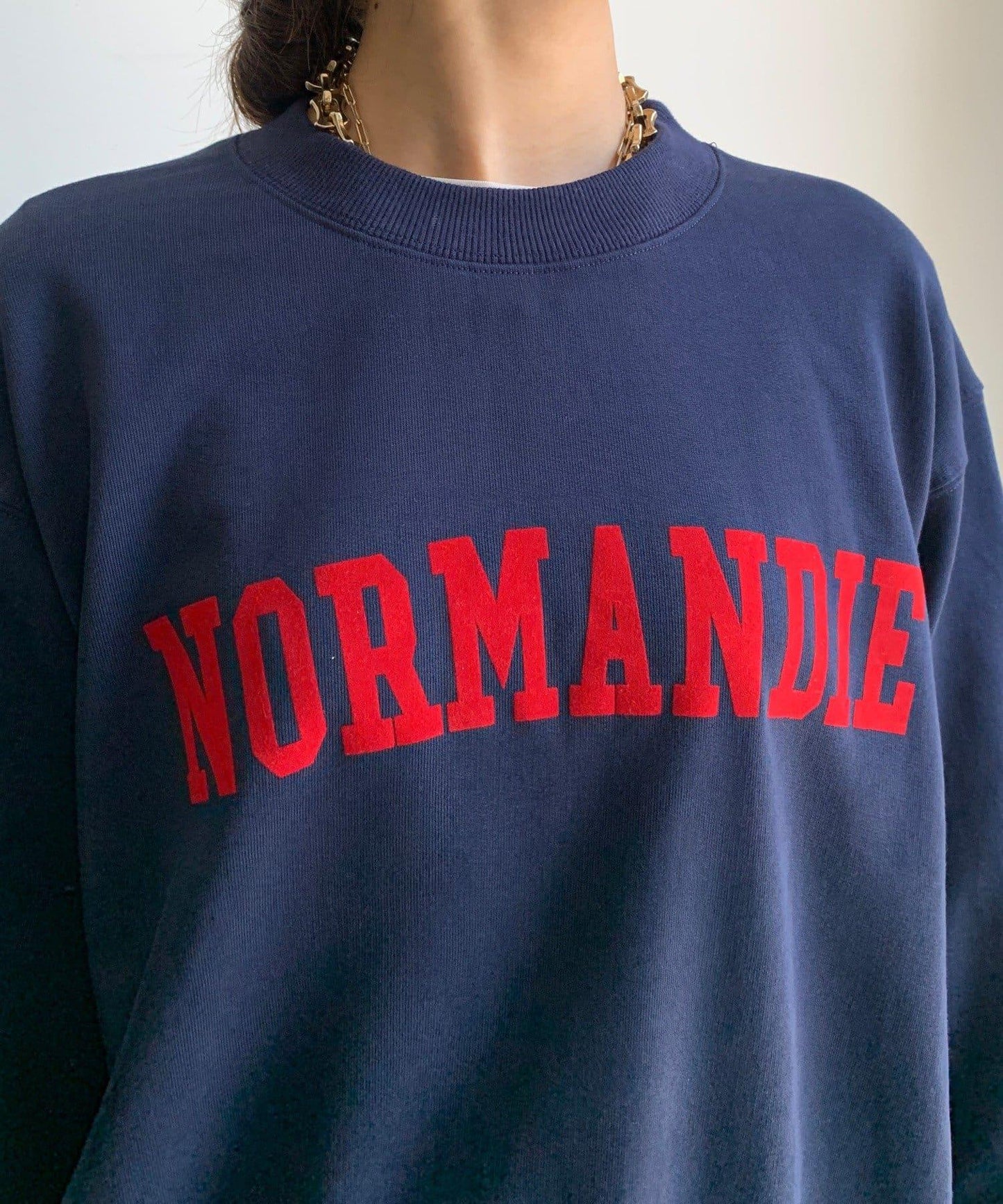 NORMANDIE衛衣內襯背部拉鍊套頭衫