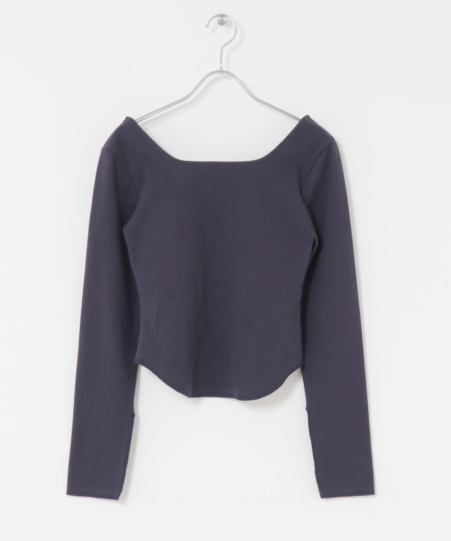 背部開口帶胸墊長袖T恤