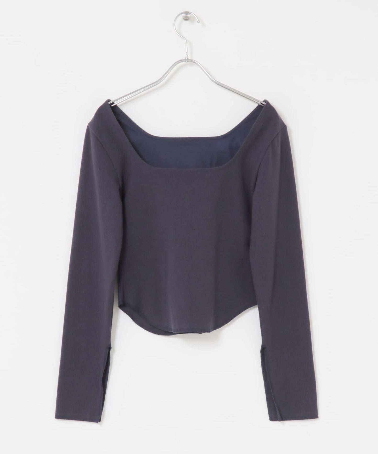 背部開口帶胸墊長袖T恤