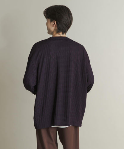 輕質華夫格圓領長袖T恤