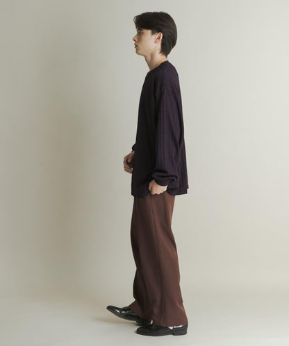 輕質華夫格圓領長袖T恤